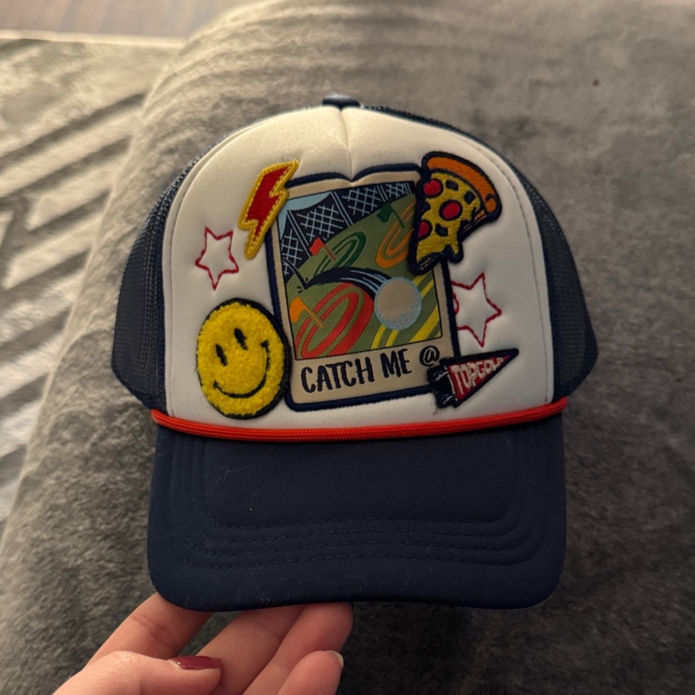 Playful Kids Trucker Hat with Patches